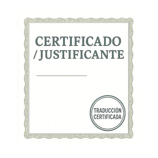 Certificado / Justificante