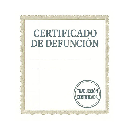 Certificado de Defunción