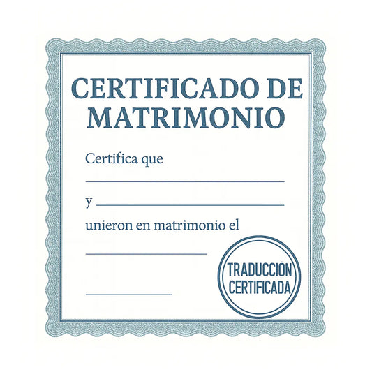 Certificado de Matrimonio