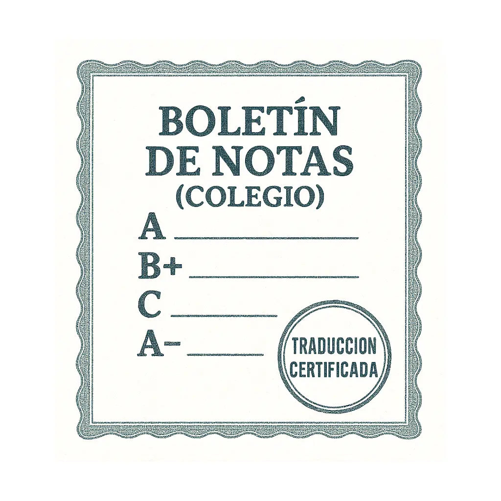 Boletín de Notas (Colegio)