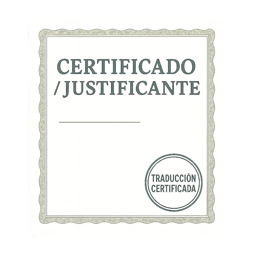 Certificado / Justificante