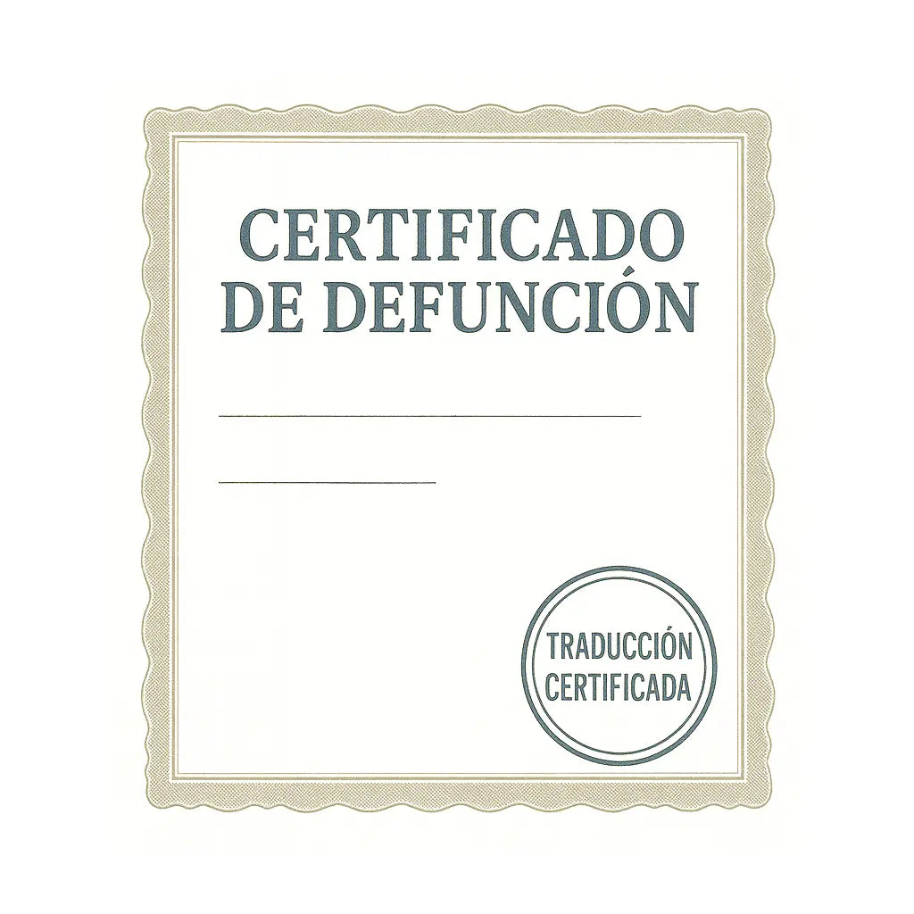 Certificado de Defunción