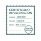 Certificado de Vacunación