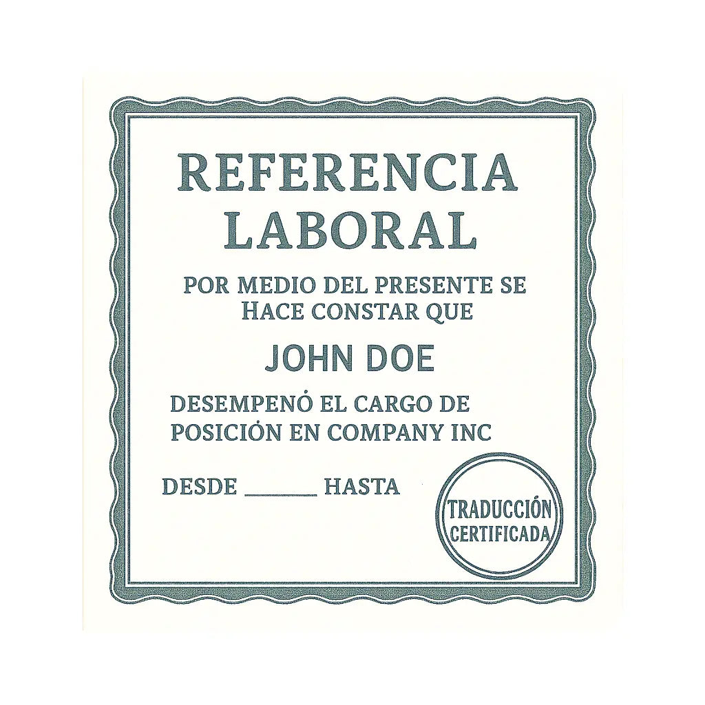 Referencia Laboral