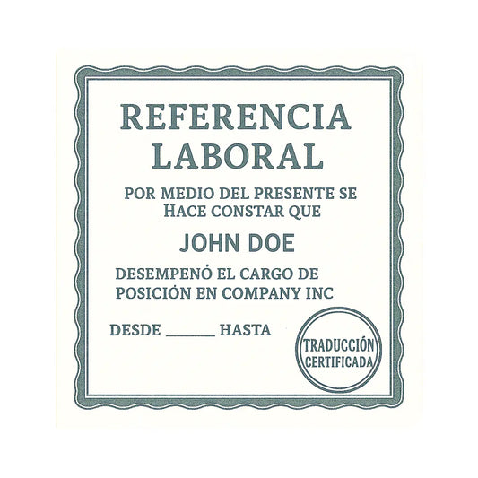 Referencia Laboral